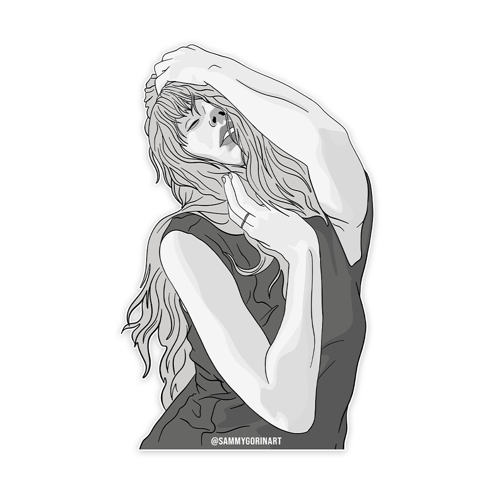 Taylor Swift TTPD Black Dog Vinyl Sticker - bubblegum market