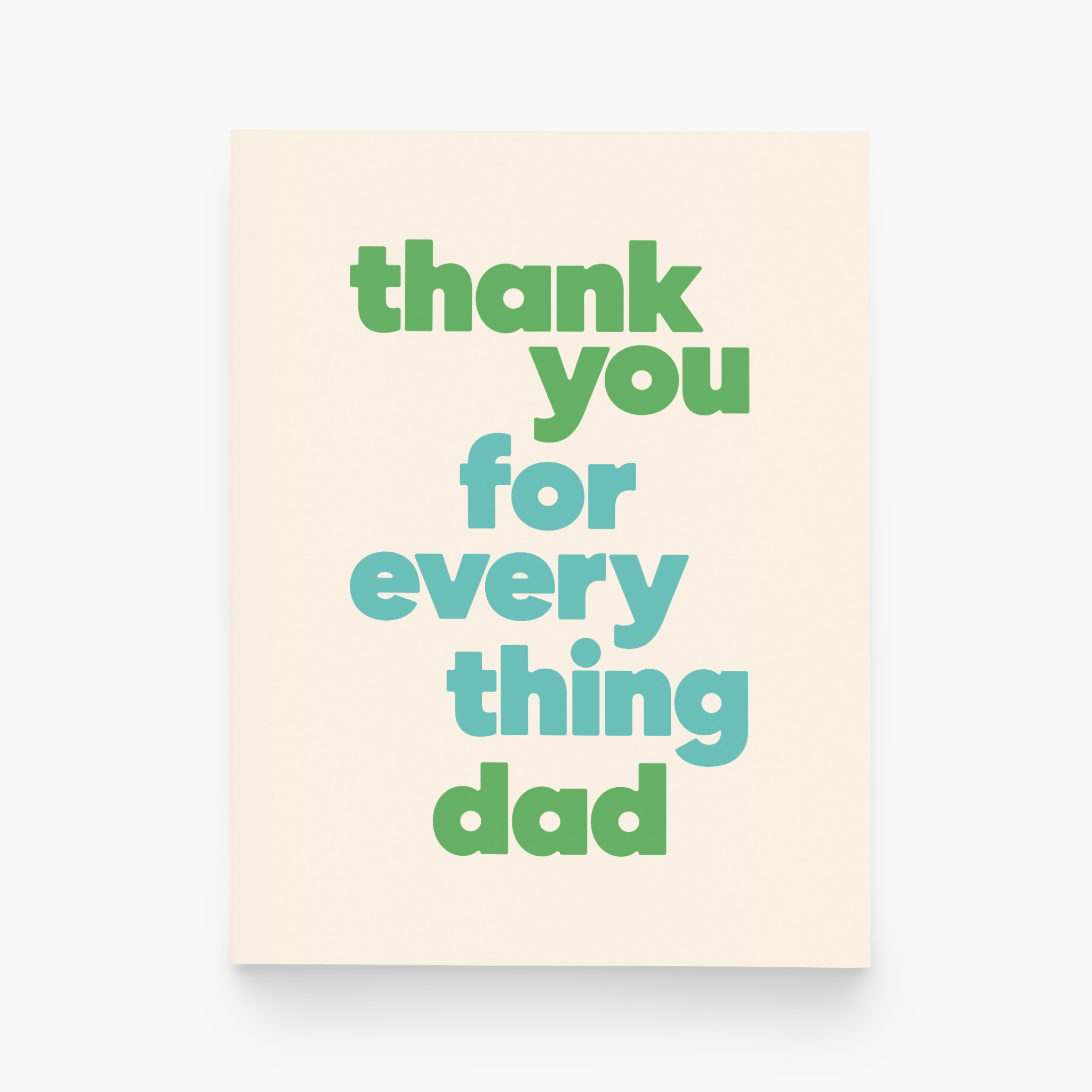 Thank You For Everything Father's Day Greeting Card - bubblegum market