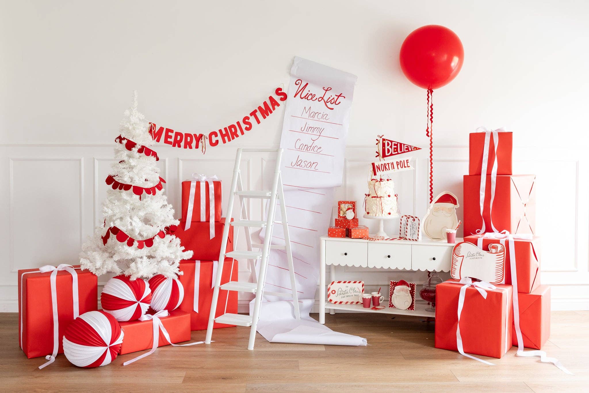 Thick Felt Merry Christmas Banner - bubblegum market