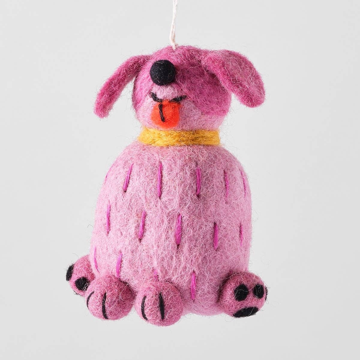 'Tina' Hanging Felt Ornament - bubblegum market