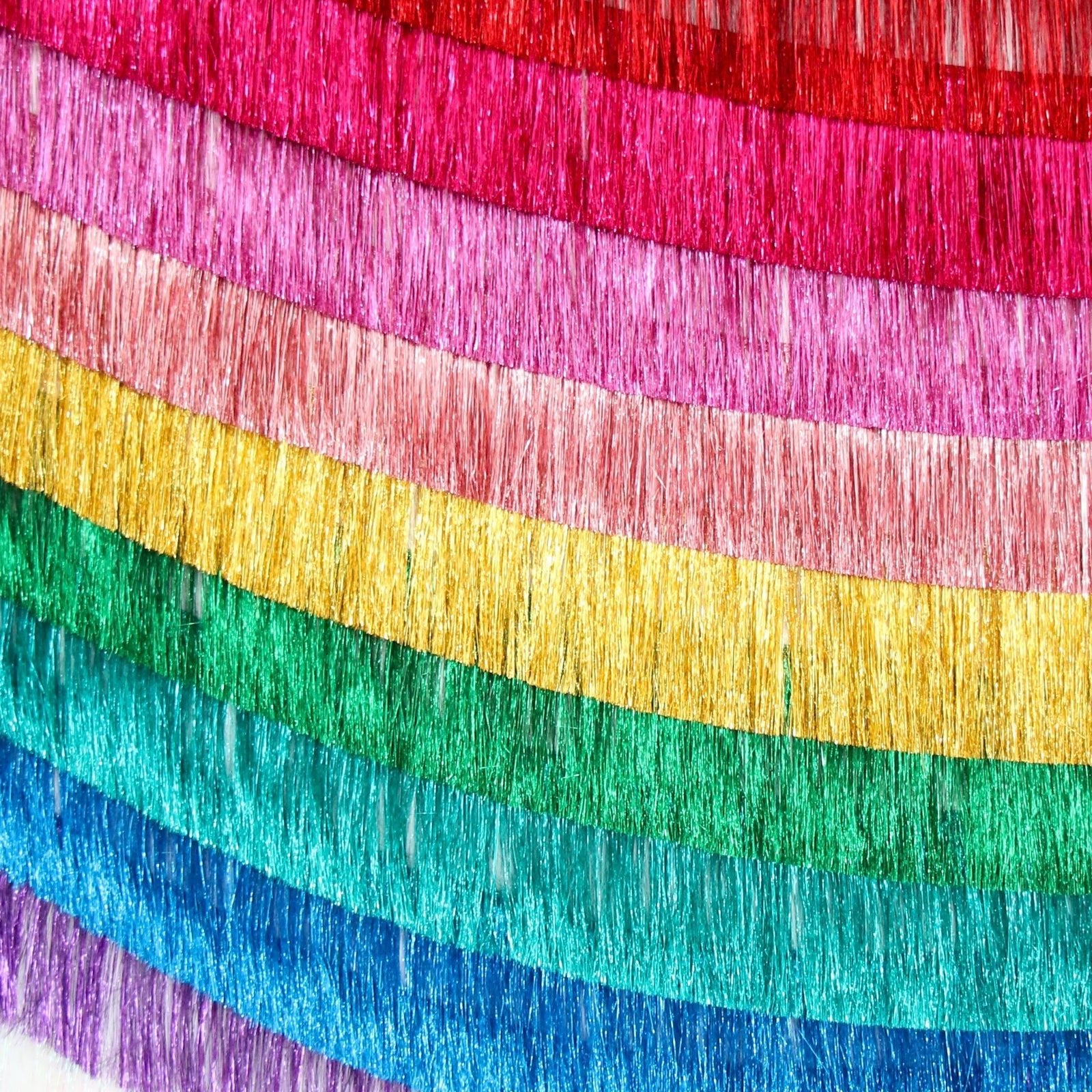 Tinsel Fringe Garland - bubblegum market