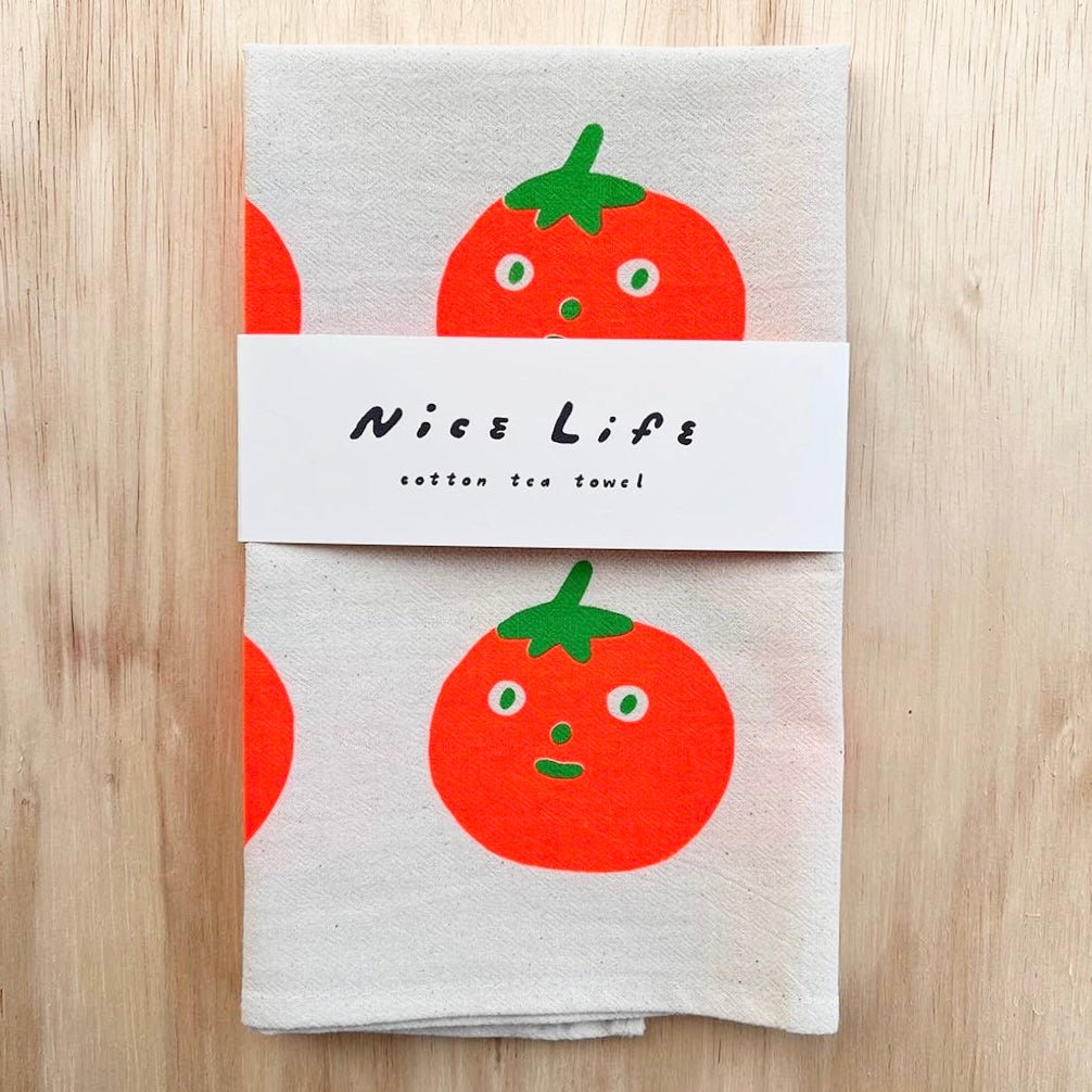 Tomato Screen - Printed Tea Towel - bubblegum market