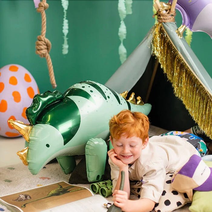 Triceratops / Standing Dinosaur Foil Balloon 40" - bubblegum market