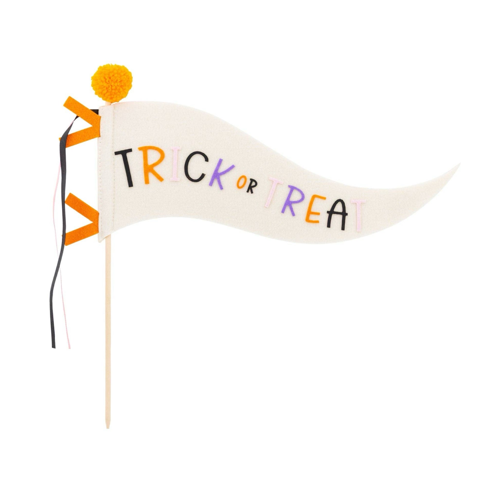 Trick or Treat Felt Pennant - bubblegum market