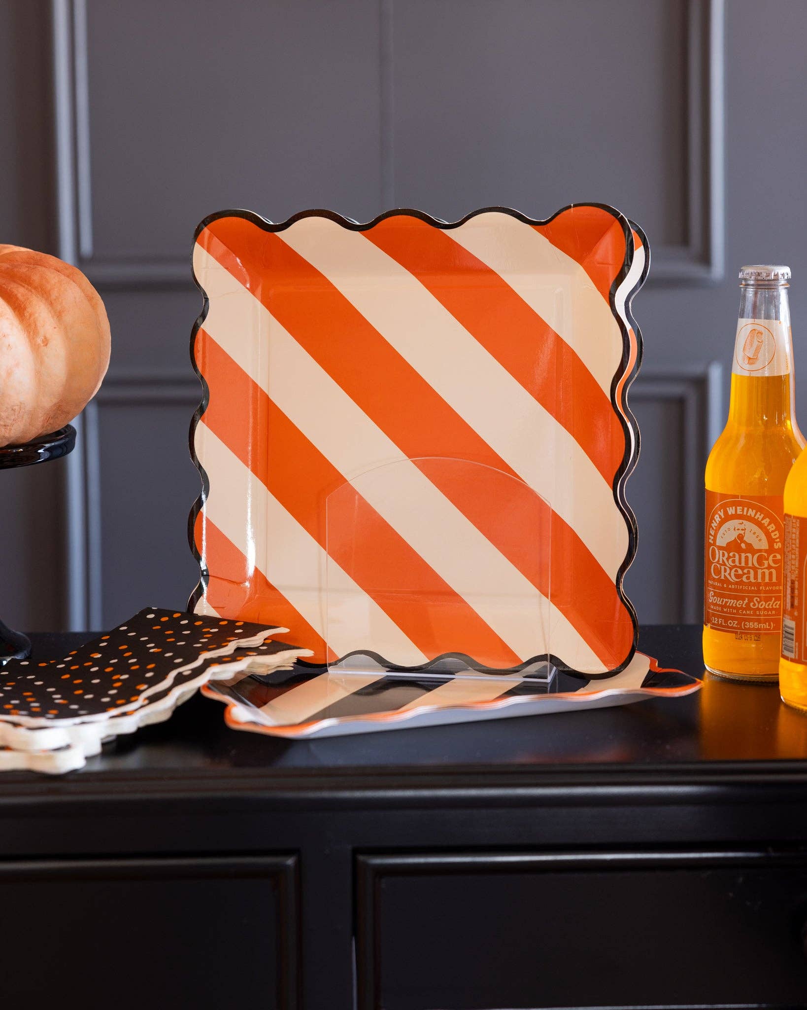 Tricks & Treats Polka Dot Dinner Napkins - bubblegum market