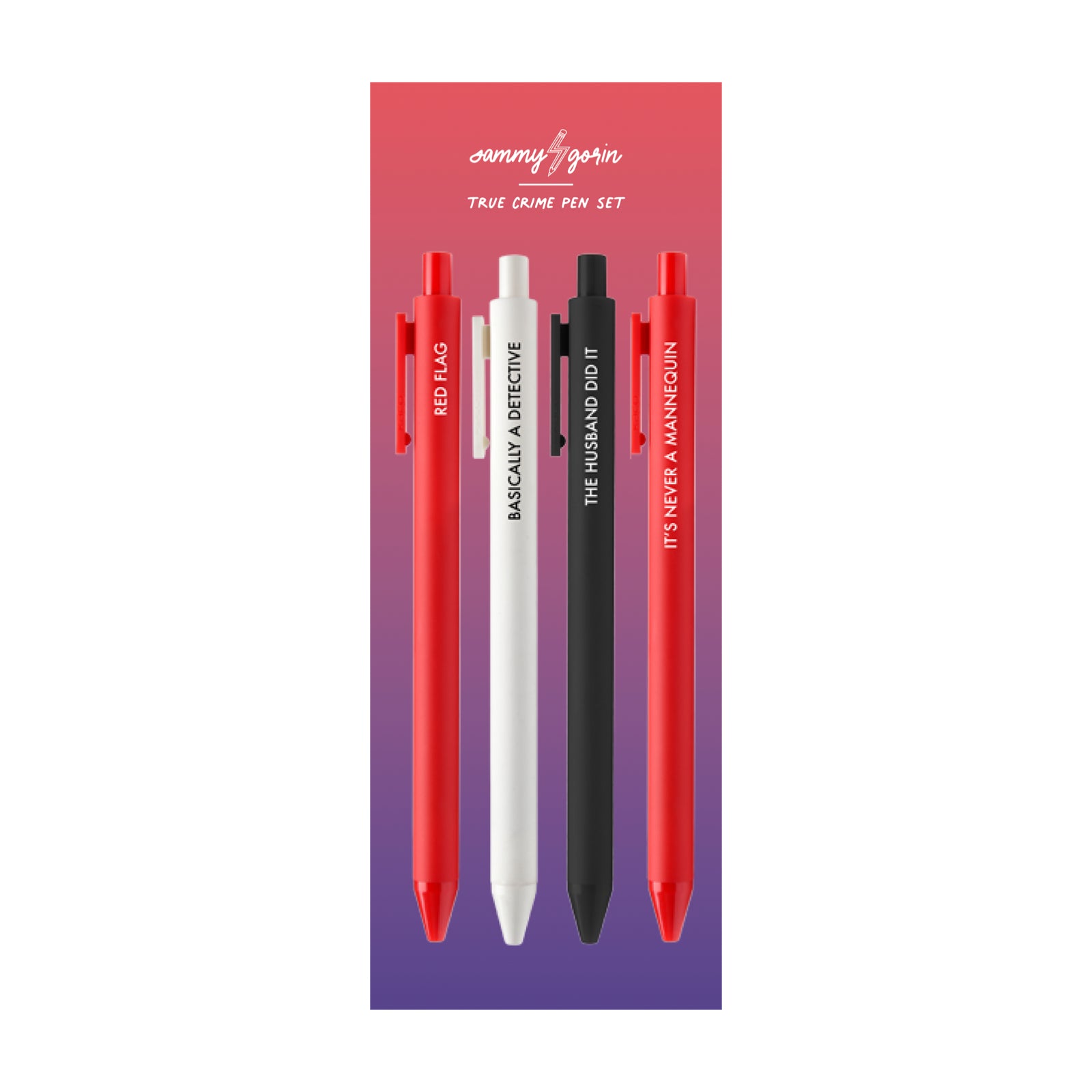 True Crime Pen Set - bubblegum market