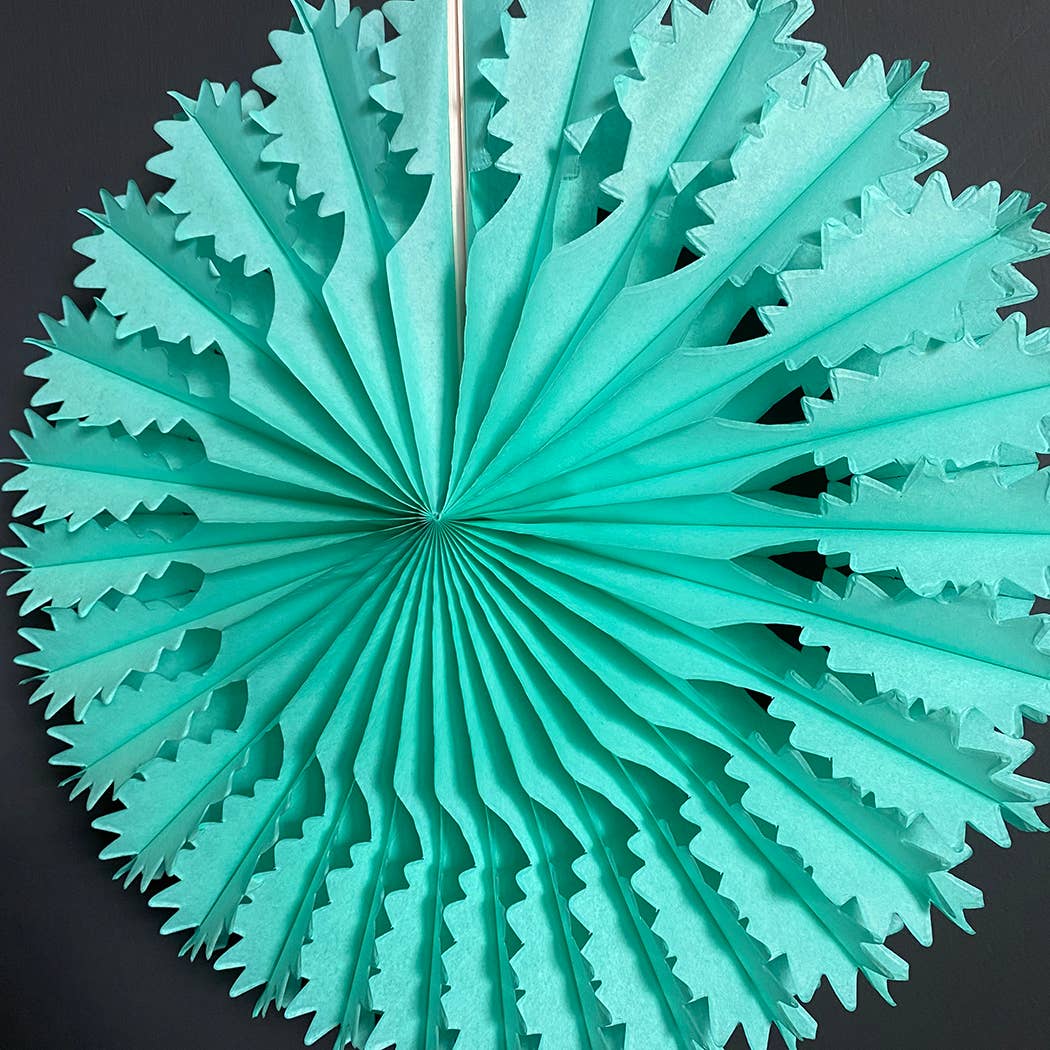 Turquoise Paper Fan 12" - bubblegum market