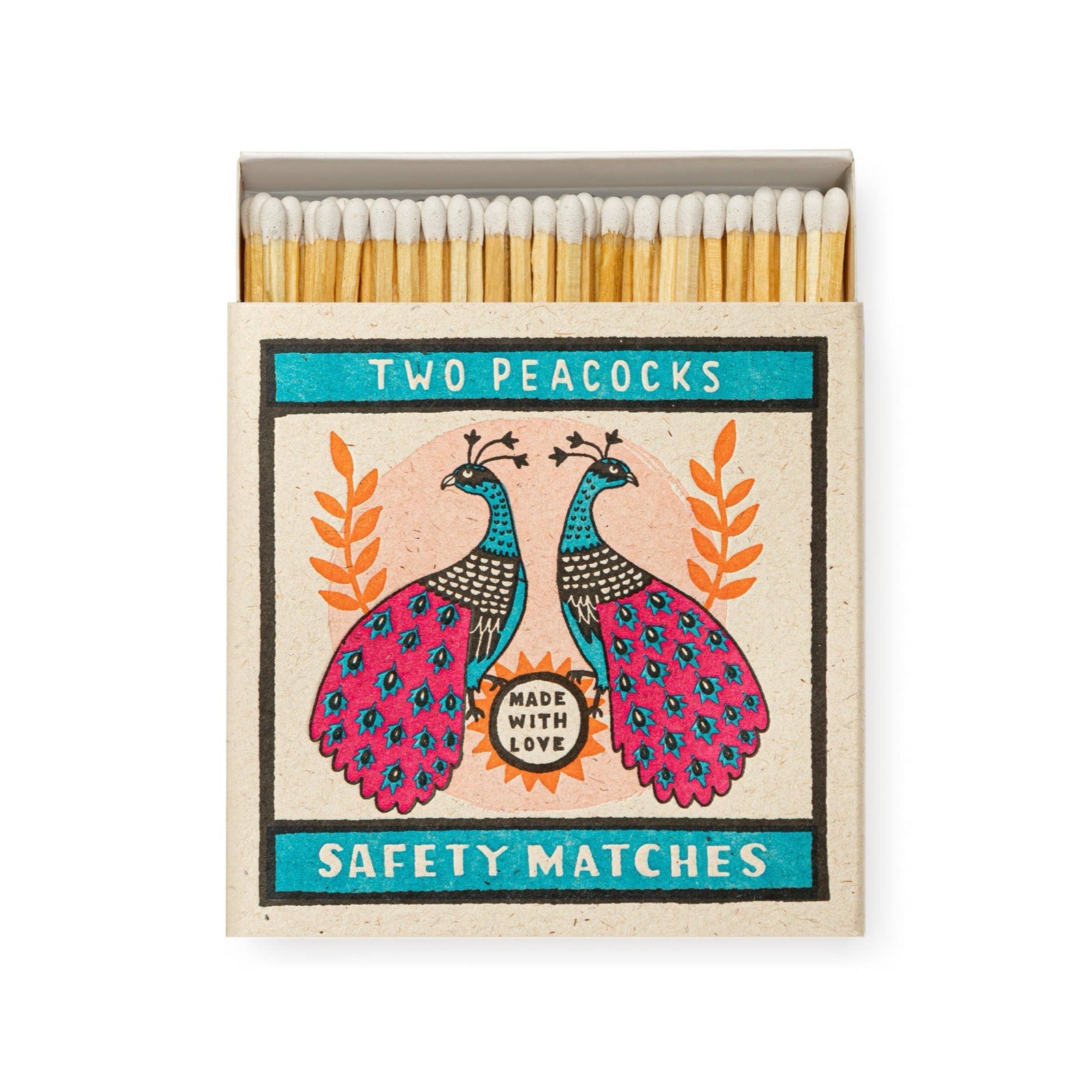 Two Peacocks Luxury Safety Matches - bubblegum market
