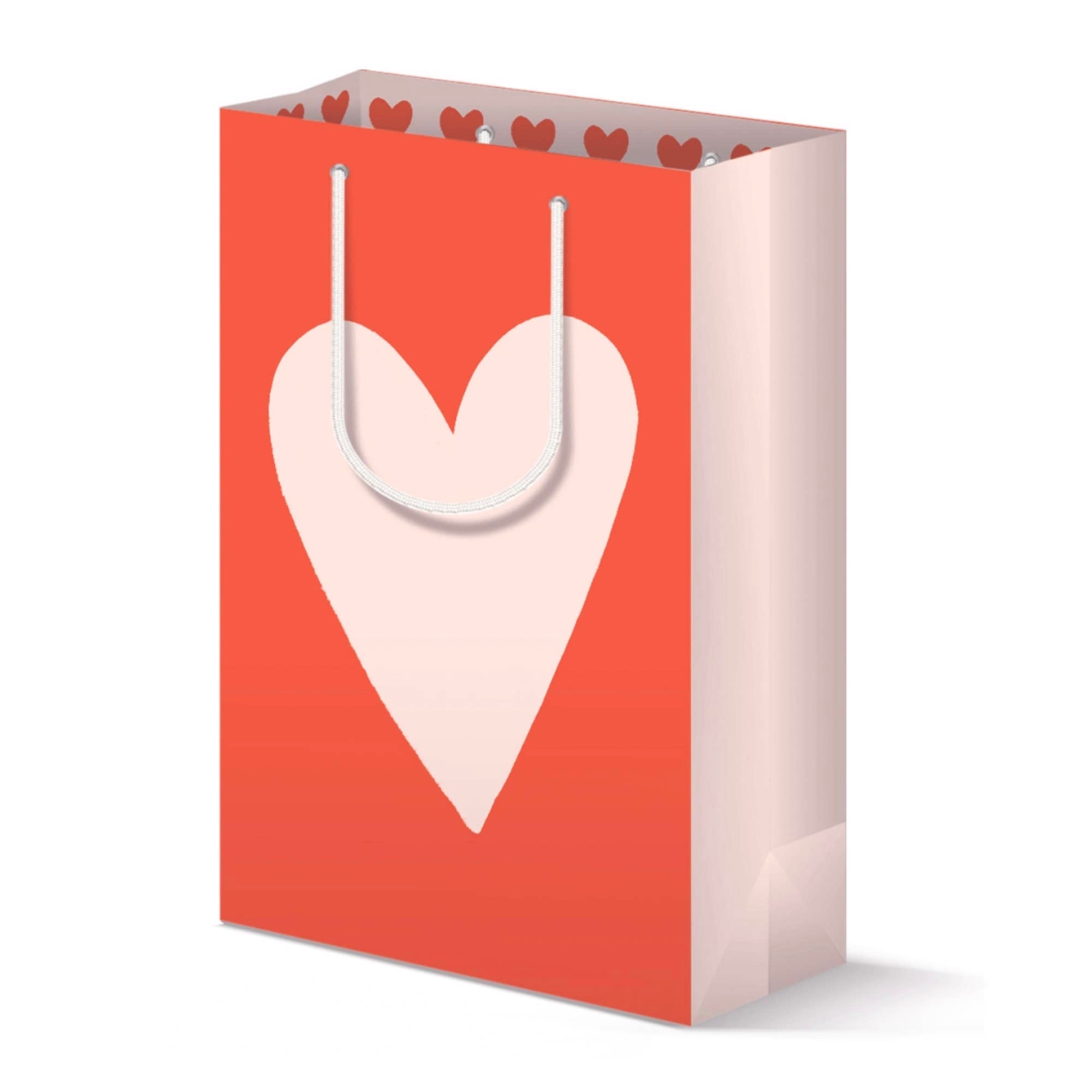 Two - Tone Heart Gift Bag - bubblegum market
