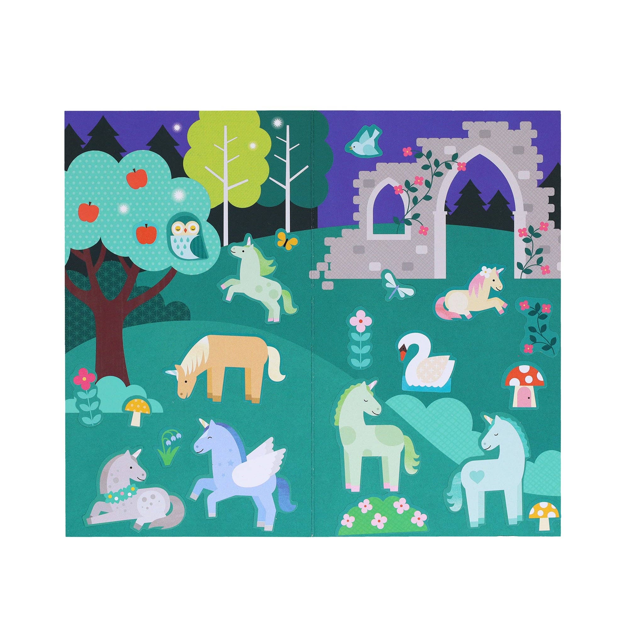 Unicorn Forest Mini Sticker Scene Set - bubblegum market