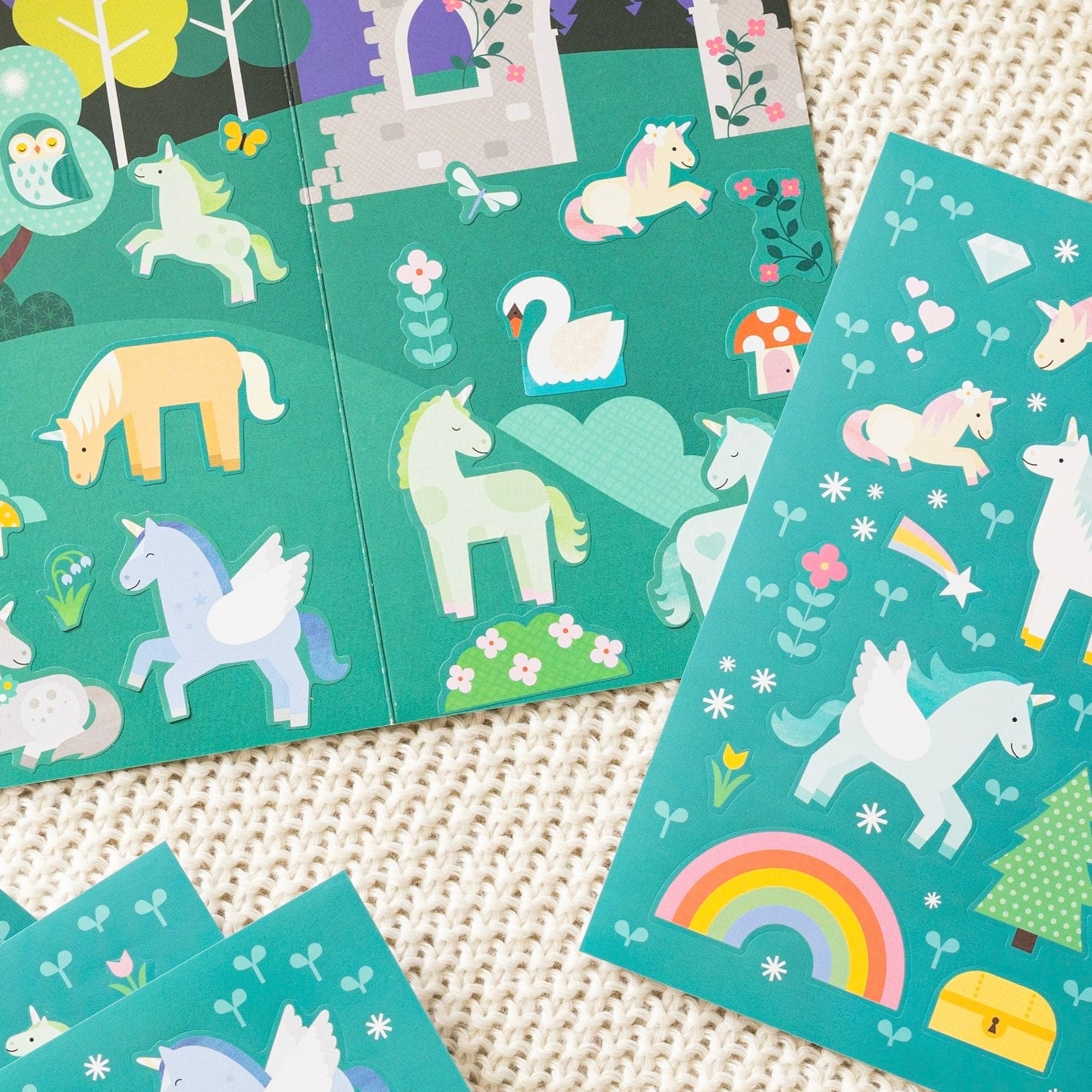 Unicorn Forest Mini Sticker Scene Set - bubblegum market