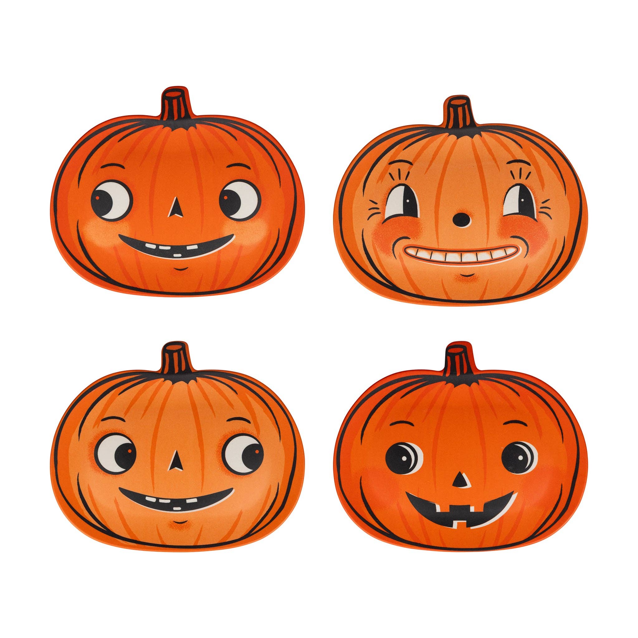 Vintage Pumpkin Bamboo Plates - bubblegum market