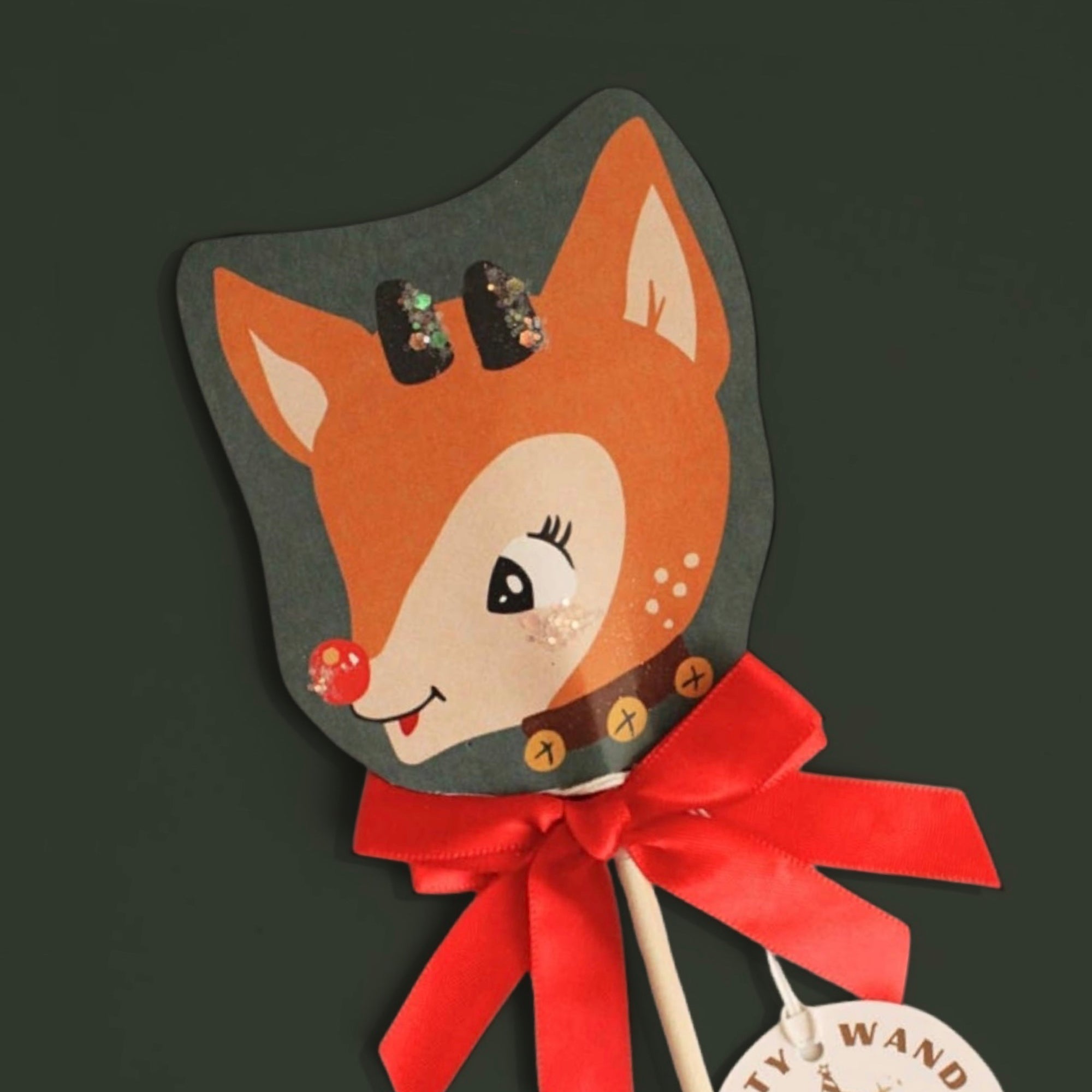 Vintage Rudolph Handmade Christmas Wand - bubblegum market