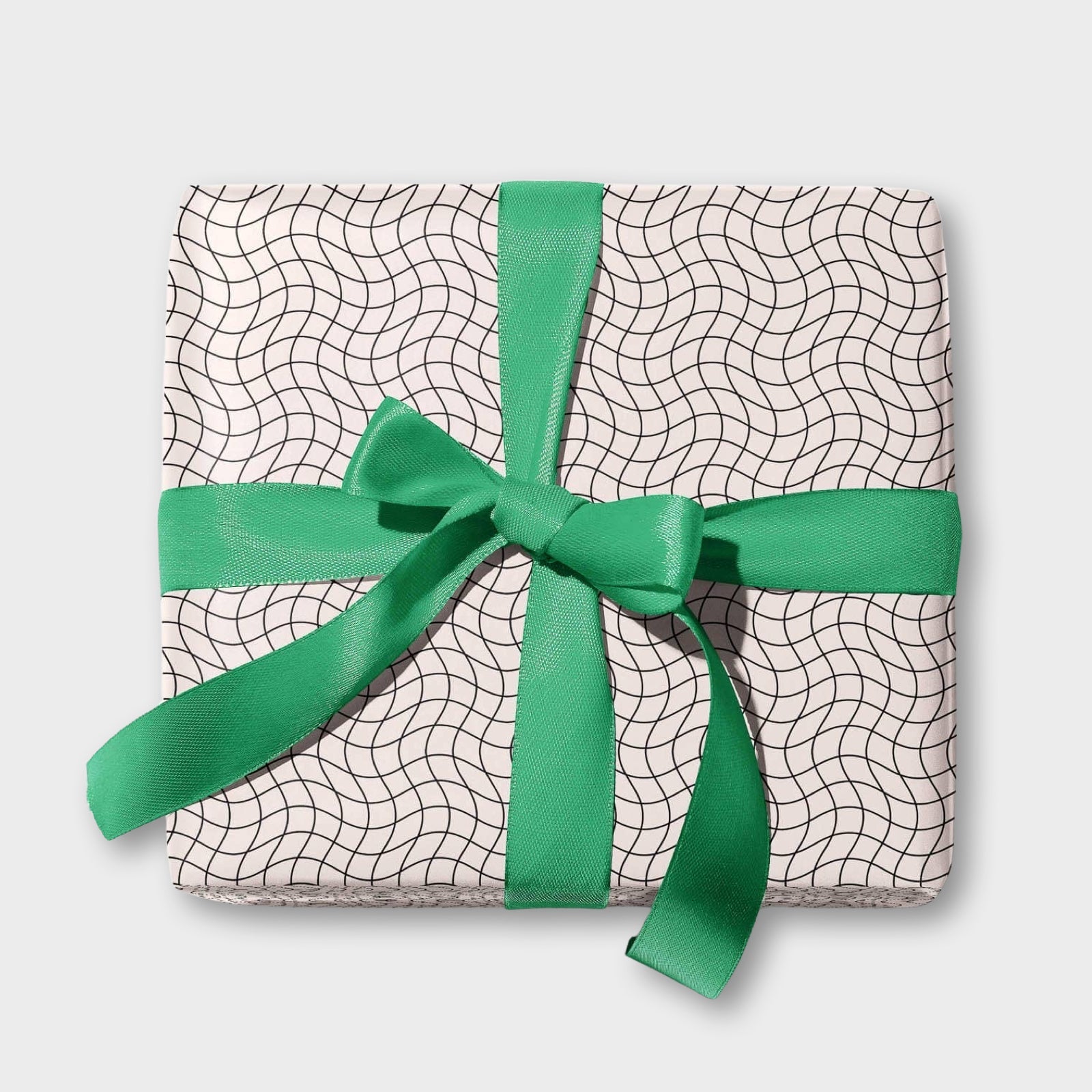 Wavy Grid Noir Gift Wrap Sheets (Roll of 3) - bubblegum market