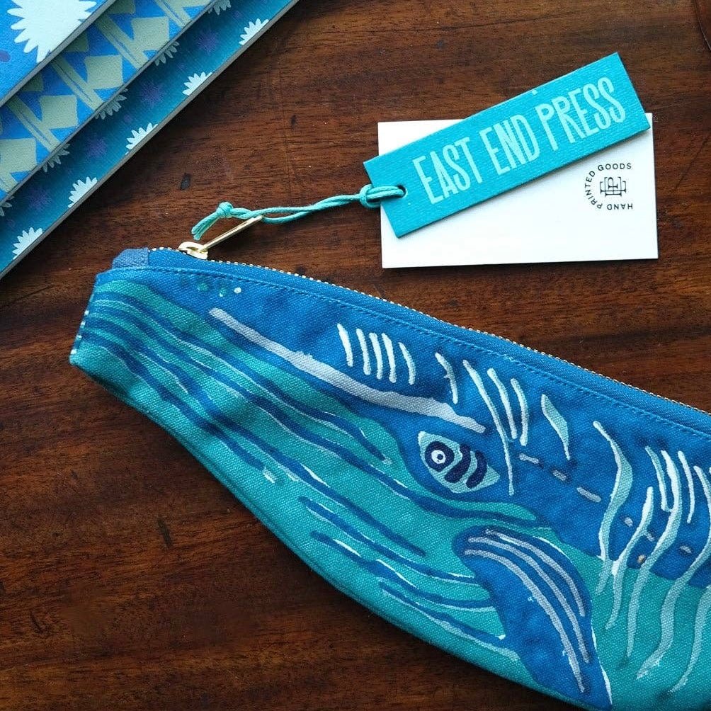 Whale Fabric Pencil Case - bubblegum market