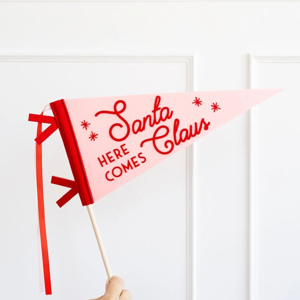 Whimsy Santa Felt Pennant Banner - bubblegum market