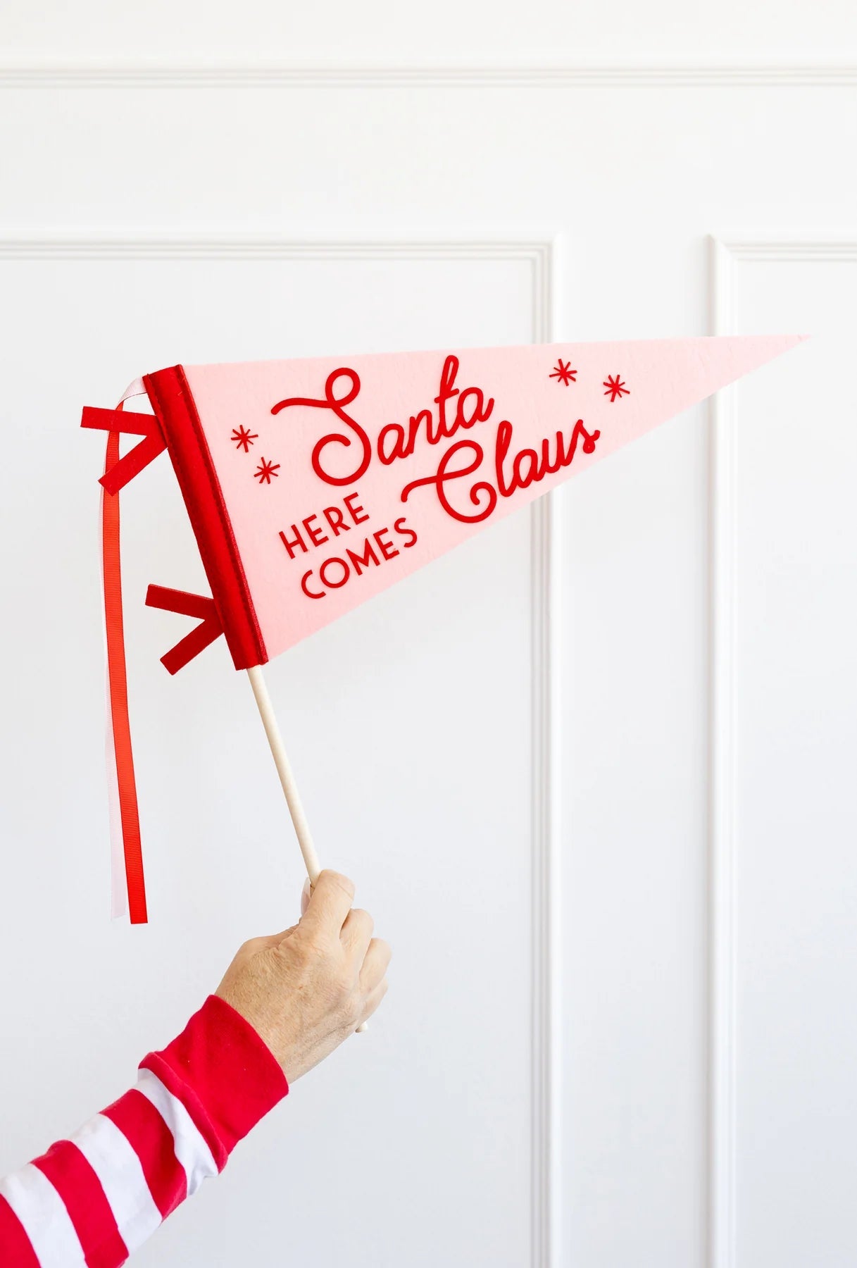 Whimsy Santa Felt Pennant Banner - bubblegum market