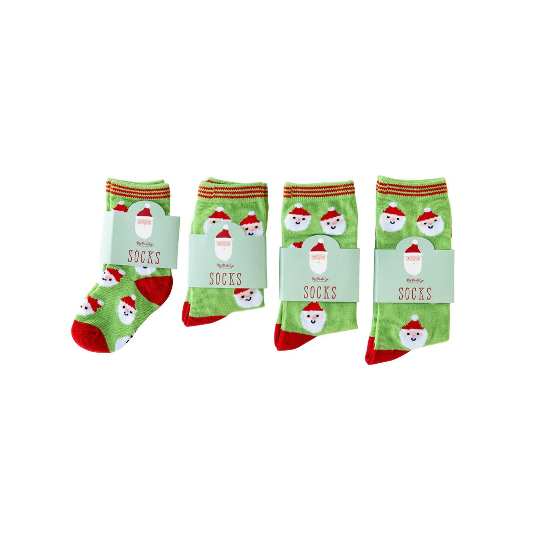 Whimsy Santa Scatter Holiday Socks - bubblegum market