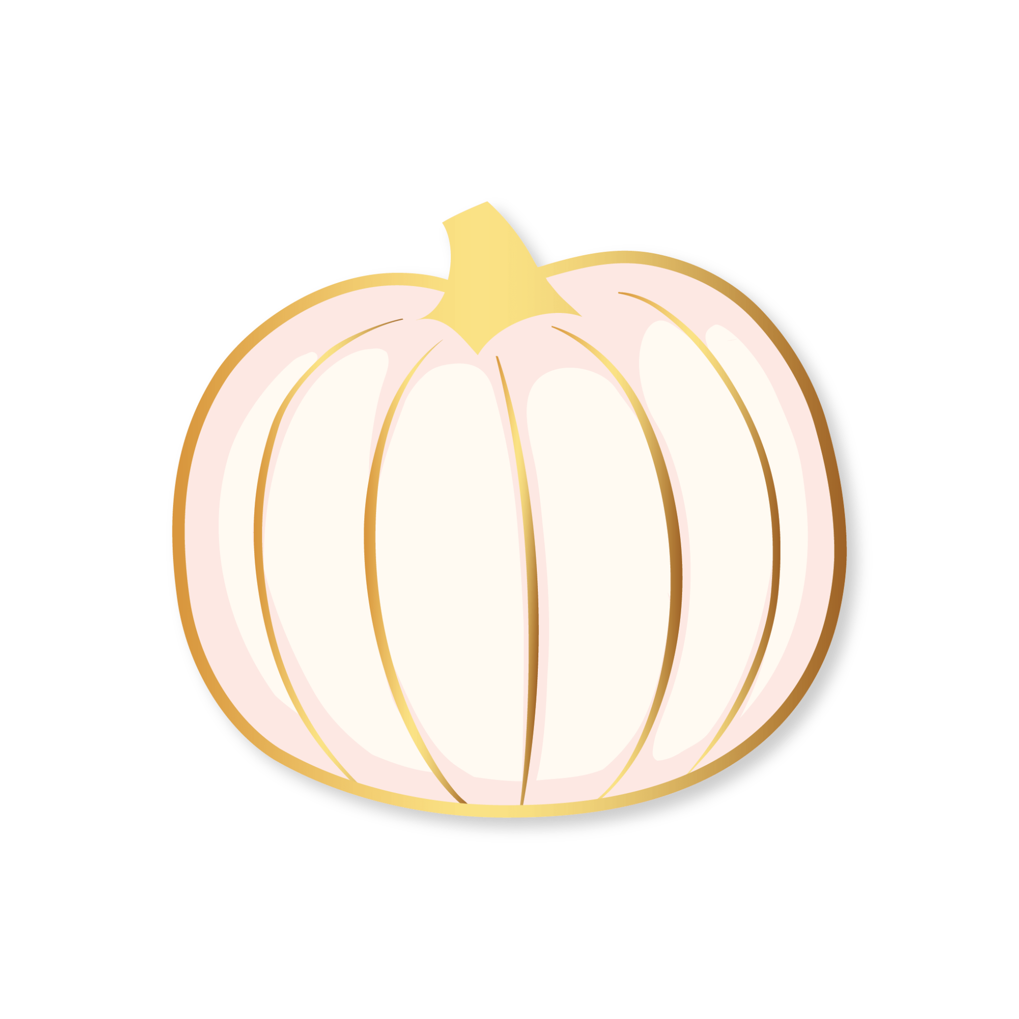 White & Gold Pumpkin Plates 8.75" - bubblegum market