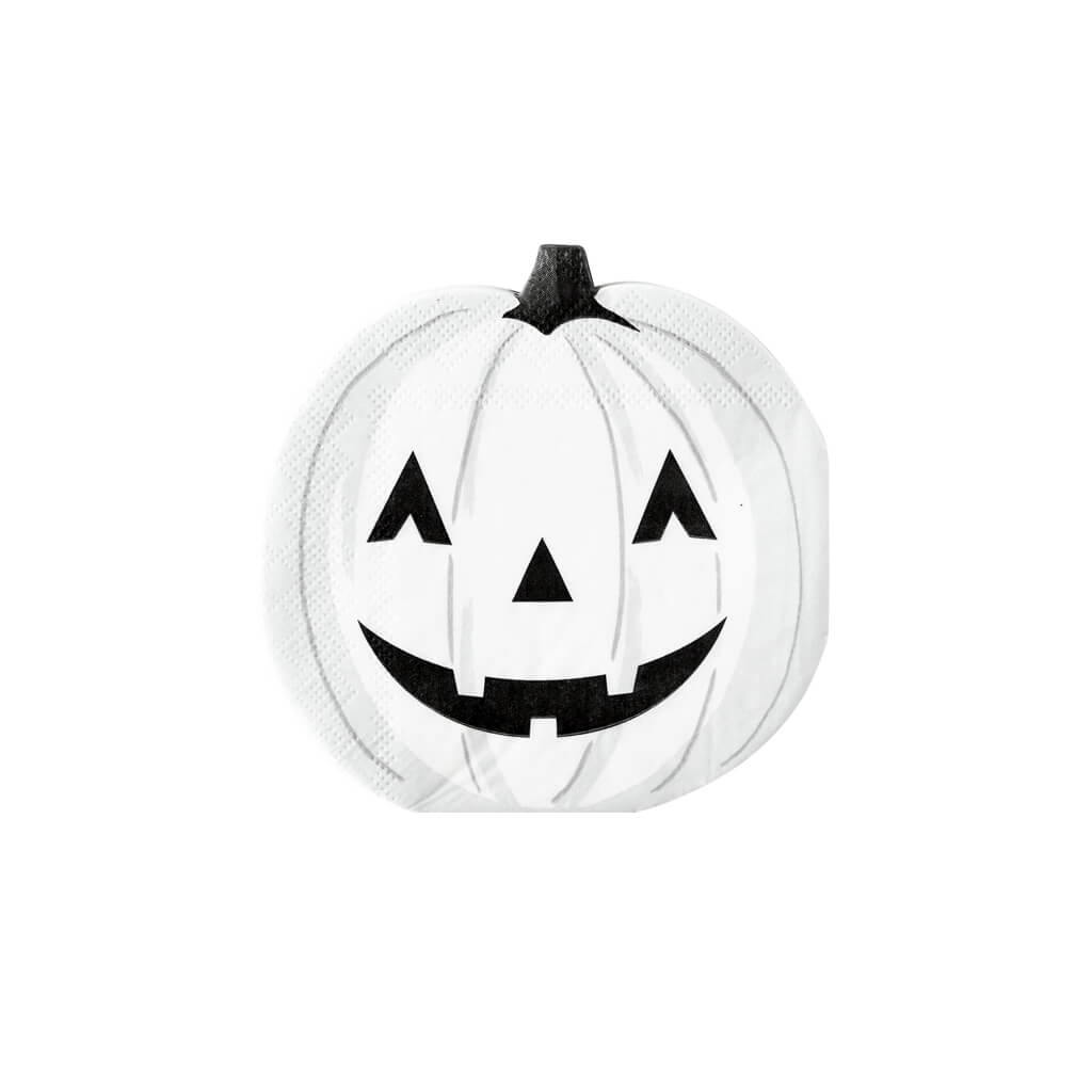 White Jack - O - Lantern Shaped Cocktail Napkins - bubblegum market