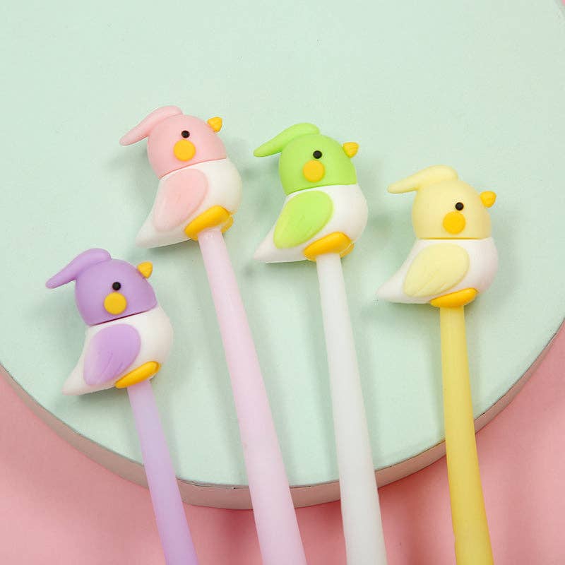 Wiggle Bird Gel Pen - bubblegum market