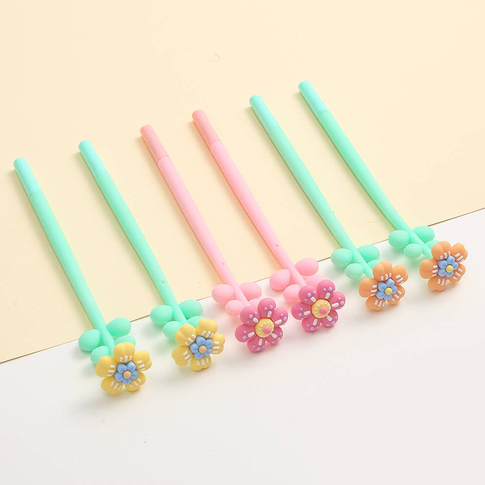 Wiggle Flower Gel Pen - bubblegum market