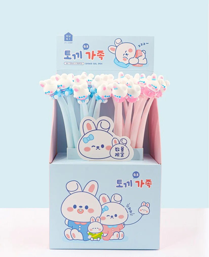 Wiggle Rabbit Gel Pen - bubblegum market