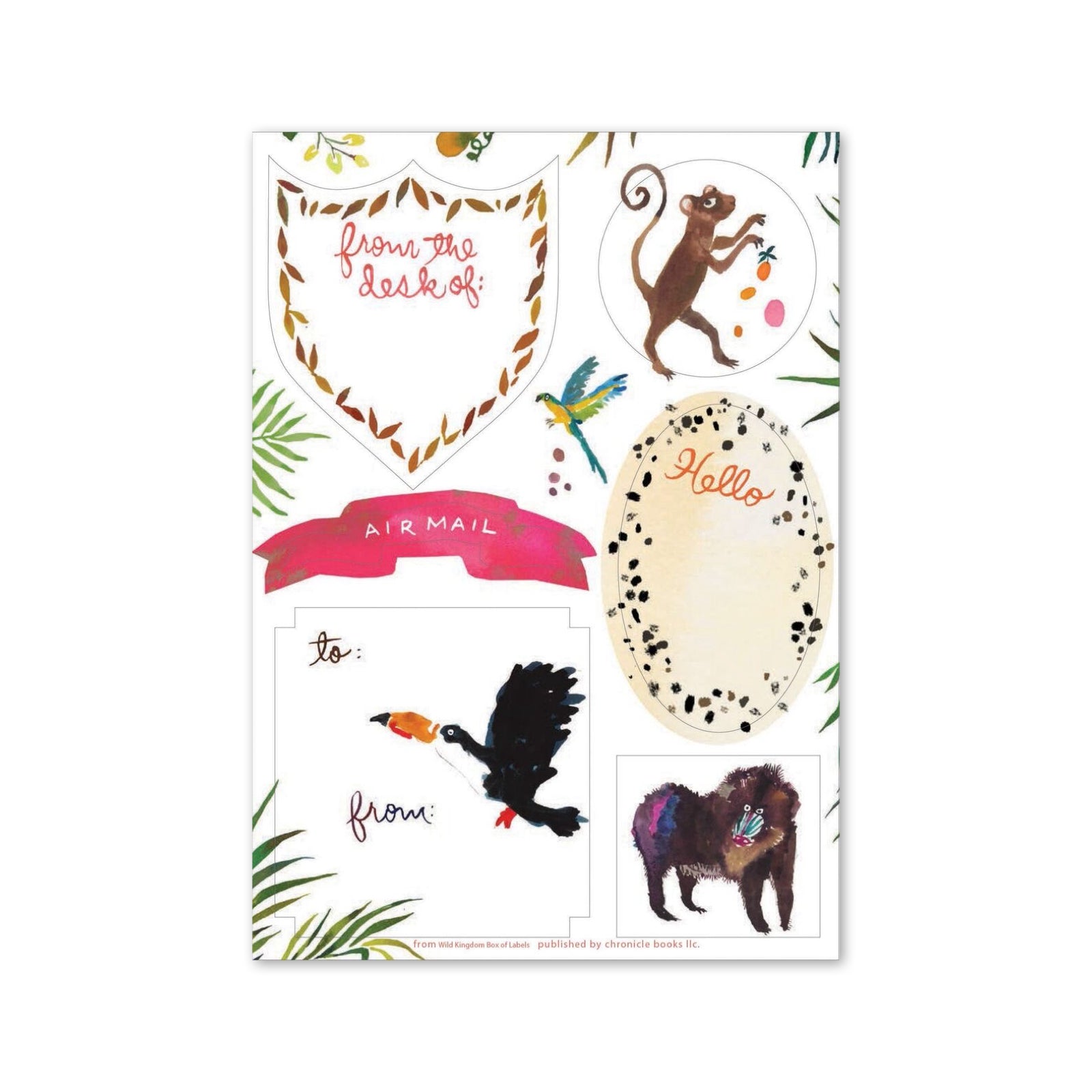 Wild Kingdom Sticker Labels - bubblegum market