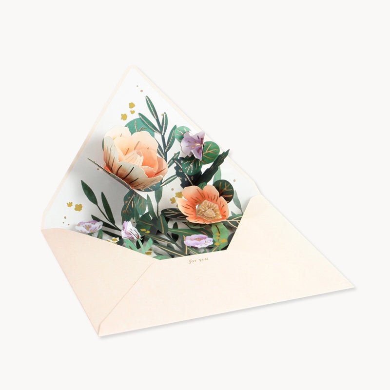 Wildflower Envelope Pop - Up Card - bubblegum market