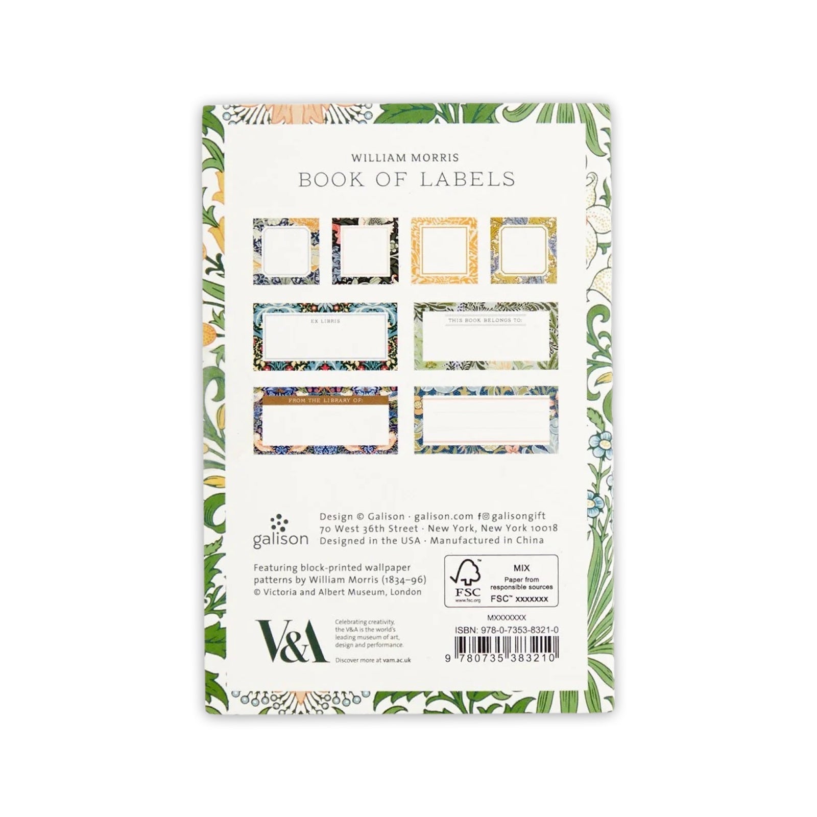 William Morris Book of Labels - bubblegum market