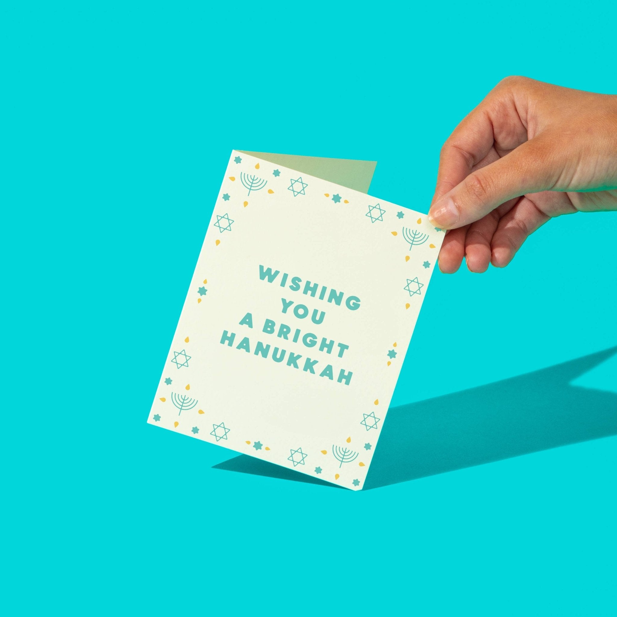 Wishing You a Bright Hanukkah Greeting Card - bubblegum market