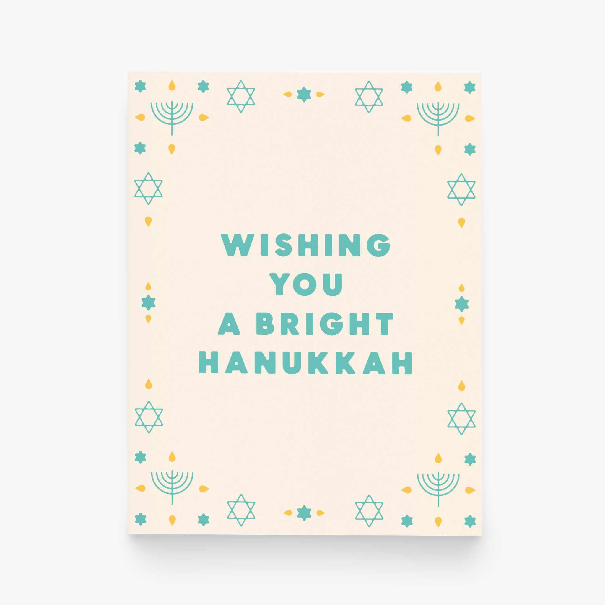 Wishing You a Bright Hanukkah Greeting Card - bubblegum market