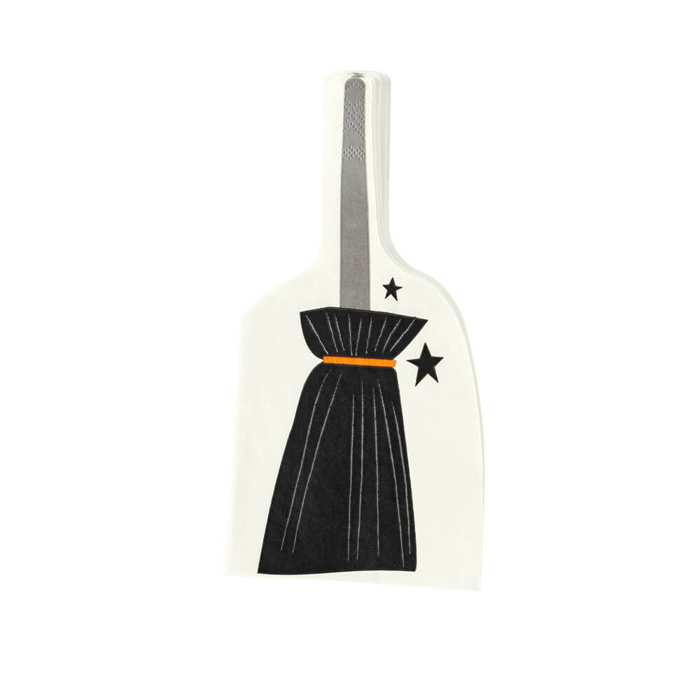 Witching Hour Broom Shaped Dinner Napkins - bubblegum market