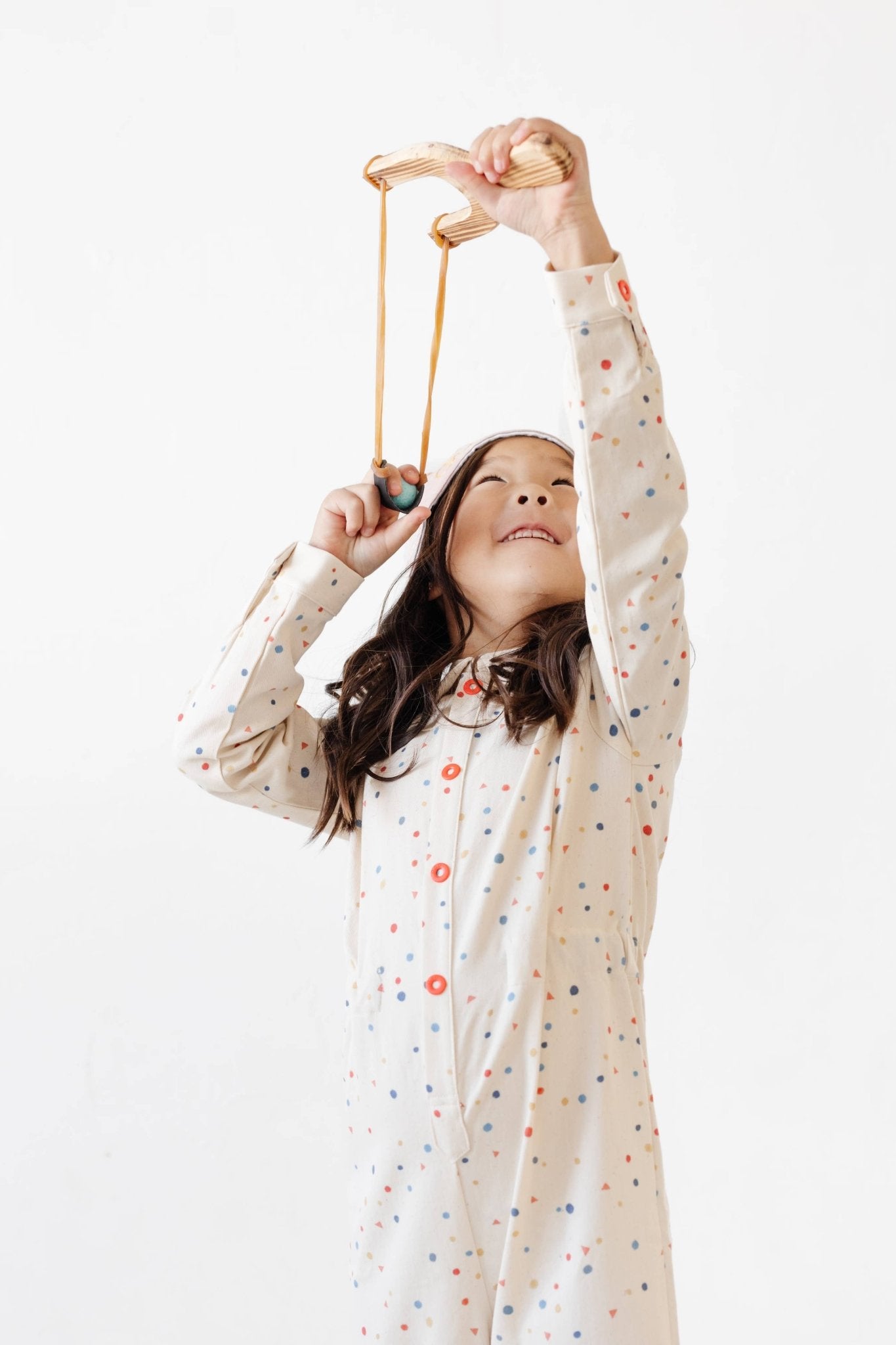 Wooden Slingshot + 10 Hot Pink Felt Balls - bubblegum market