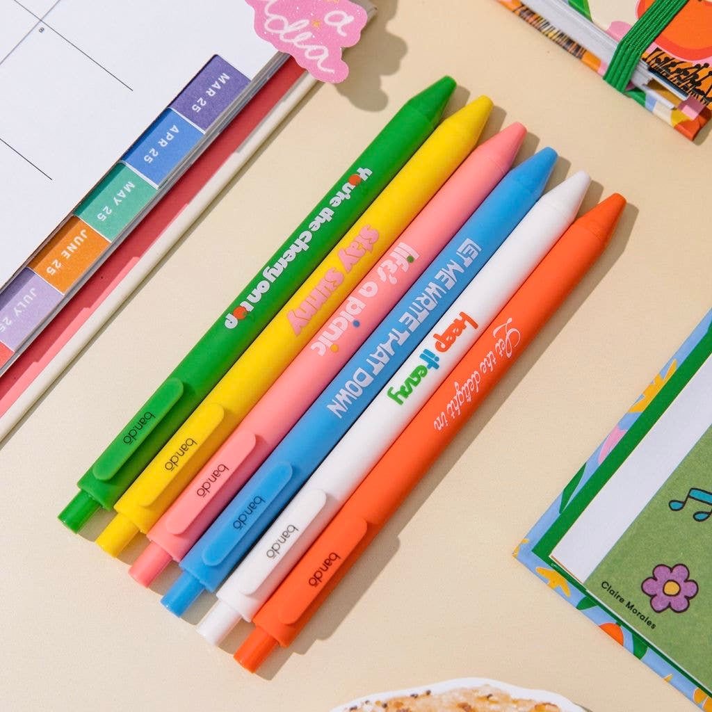 Write On Gel Pen Set, Assorted - bubblegum market