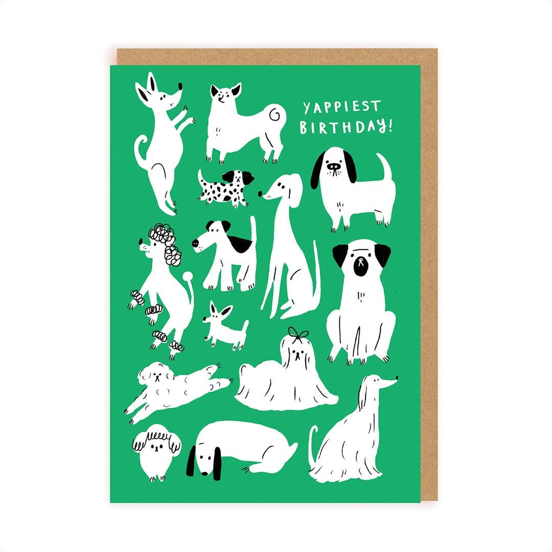 Yappy Birthday Dogs Greeting Card - bubblegum market