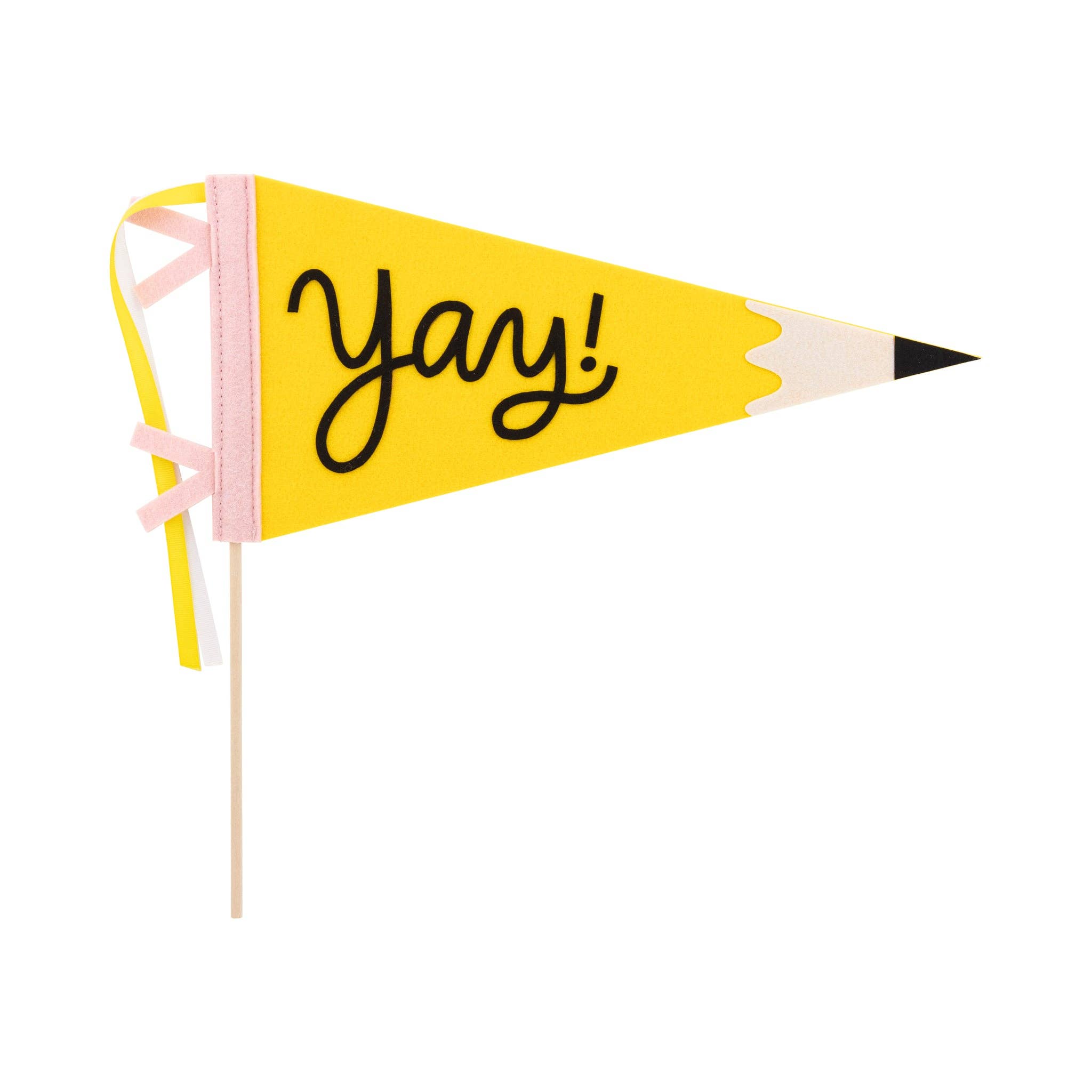 Yay! Felt Pencil Pennant - bubblegum market