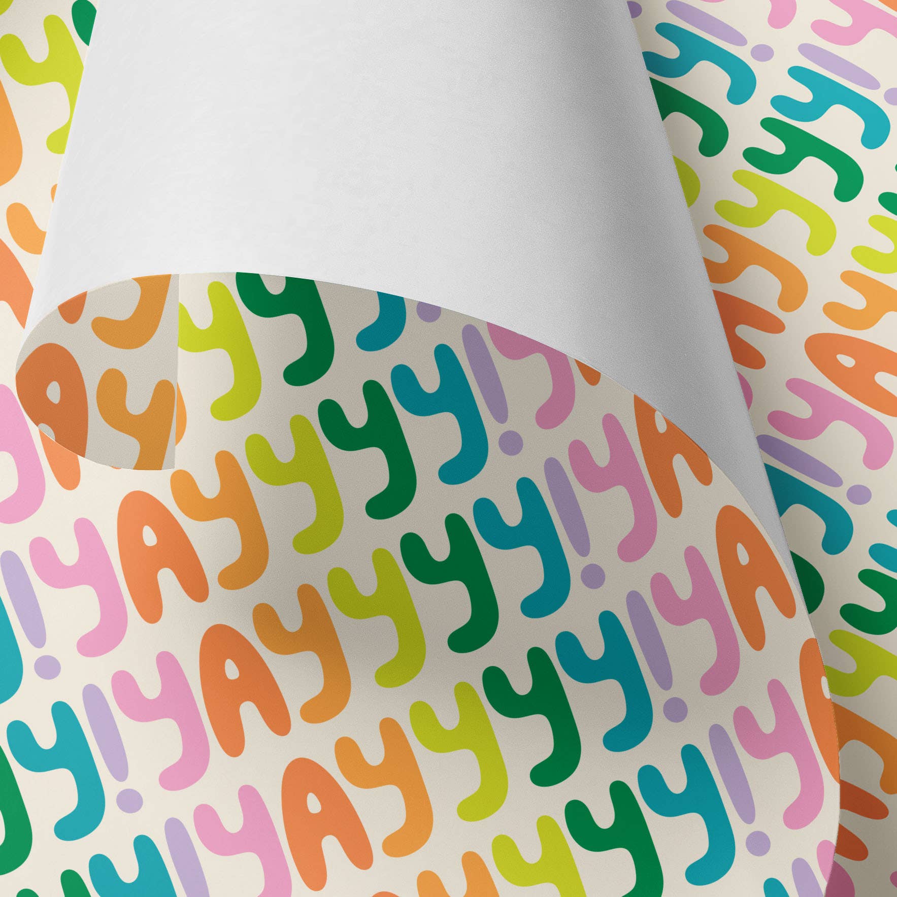 Yayyyy Gift Wrap Sheet - bubblegum market