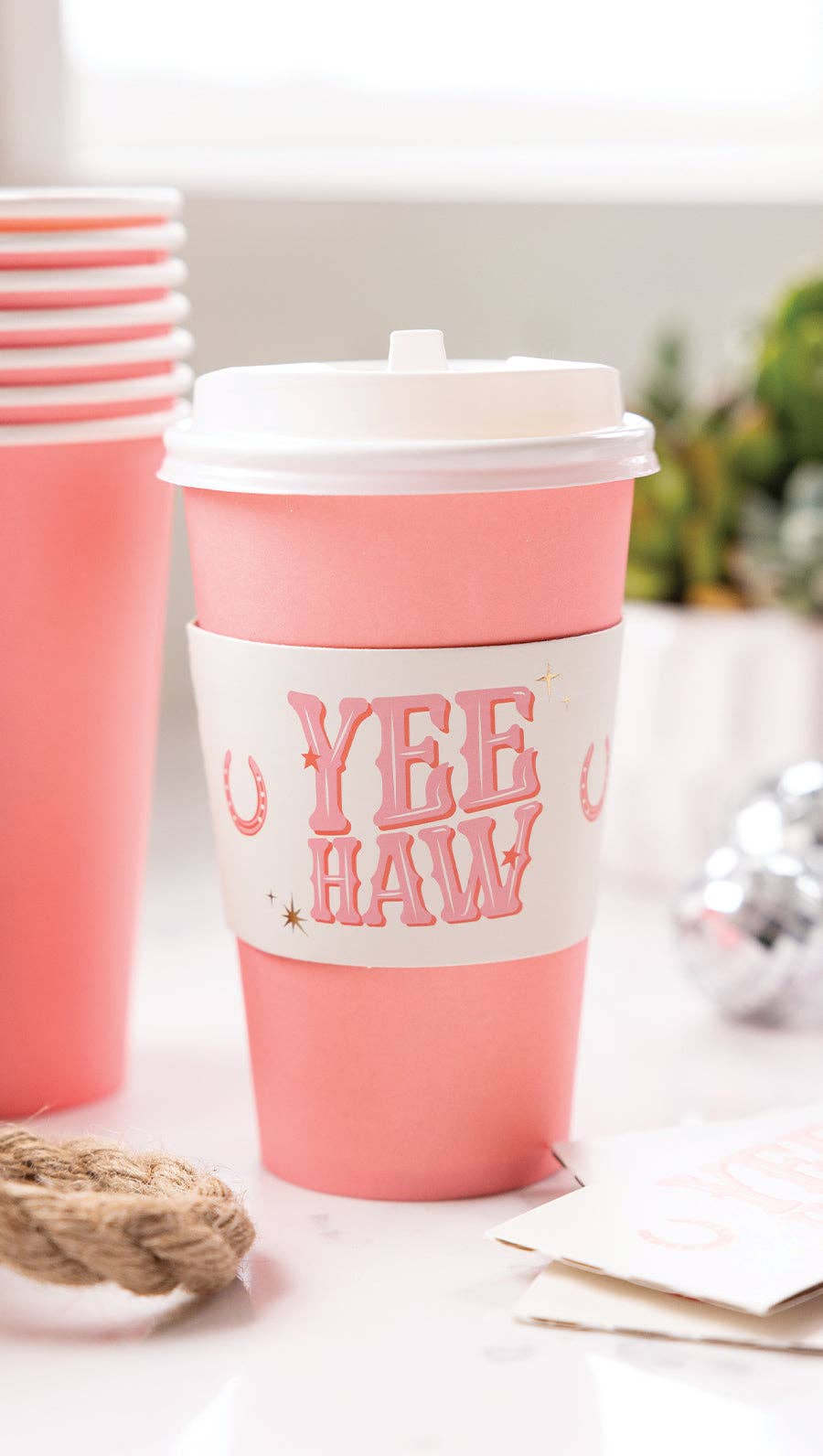 Yee - Haw Pink Cowgirl To - Go Cups - bubblegum market