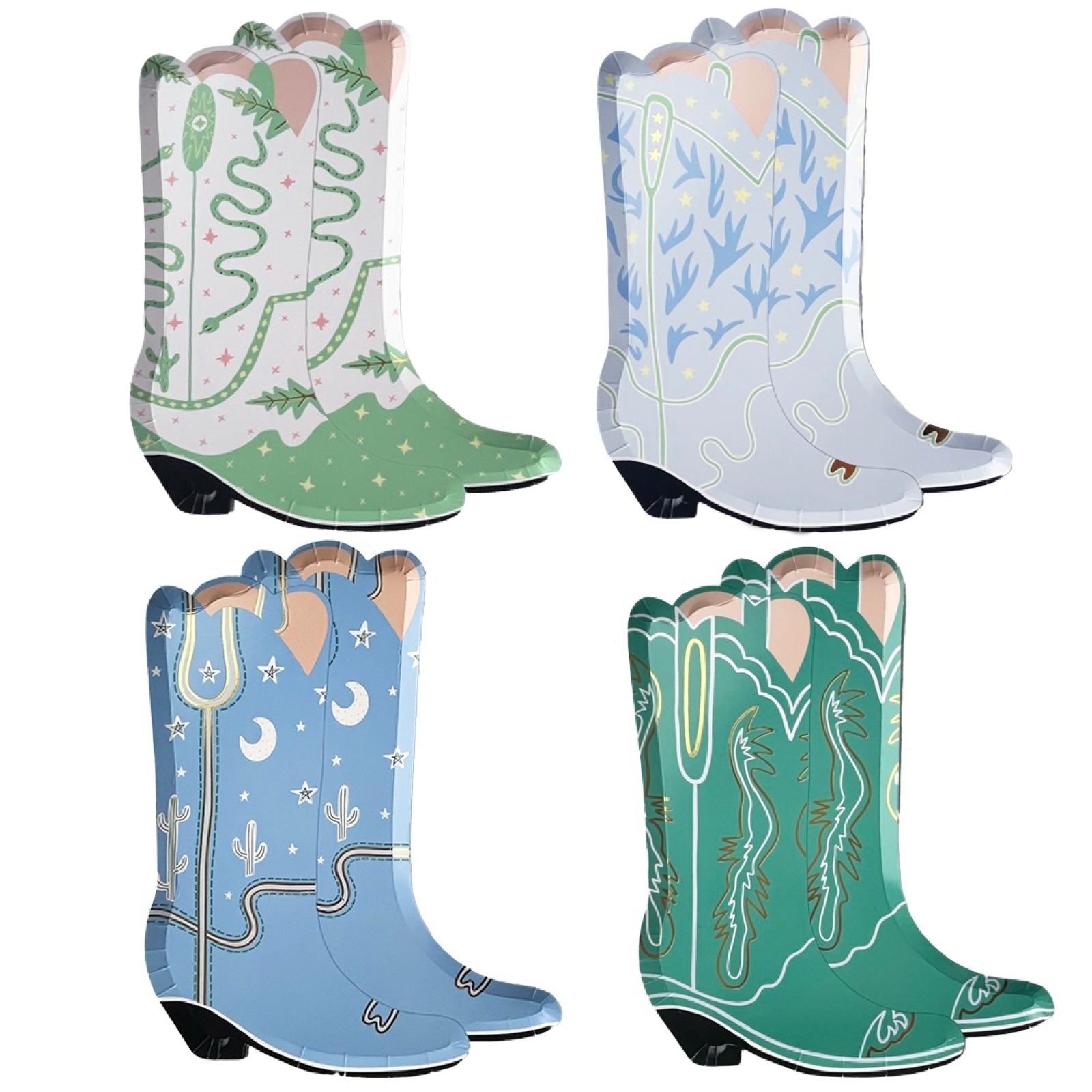 Yeehaw Cowboy Boot Plates 8" - bubblegum market