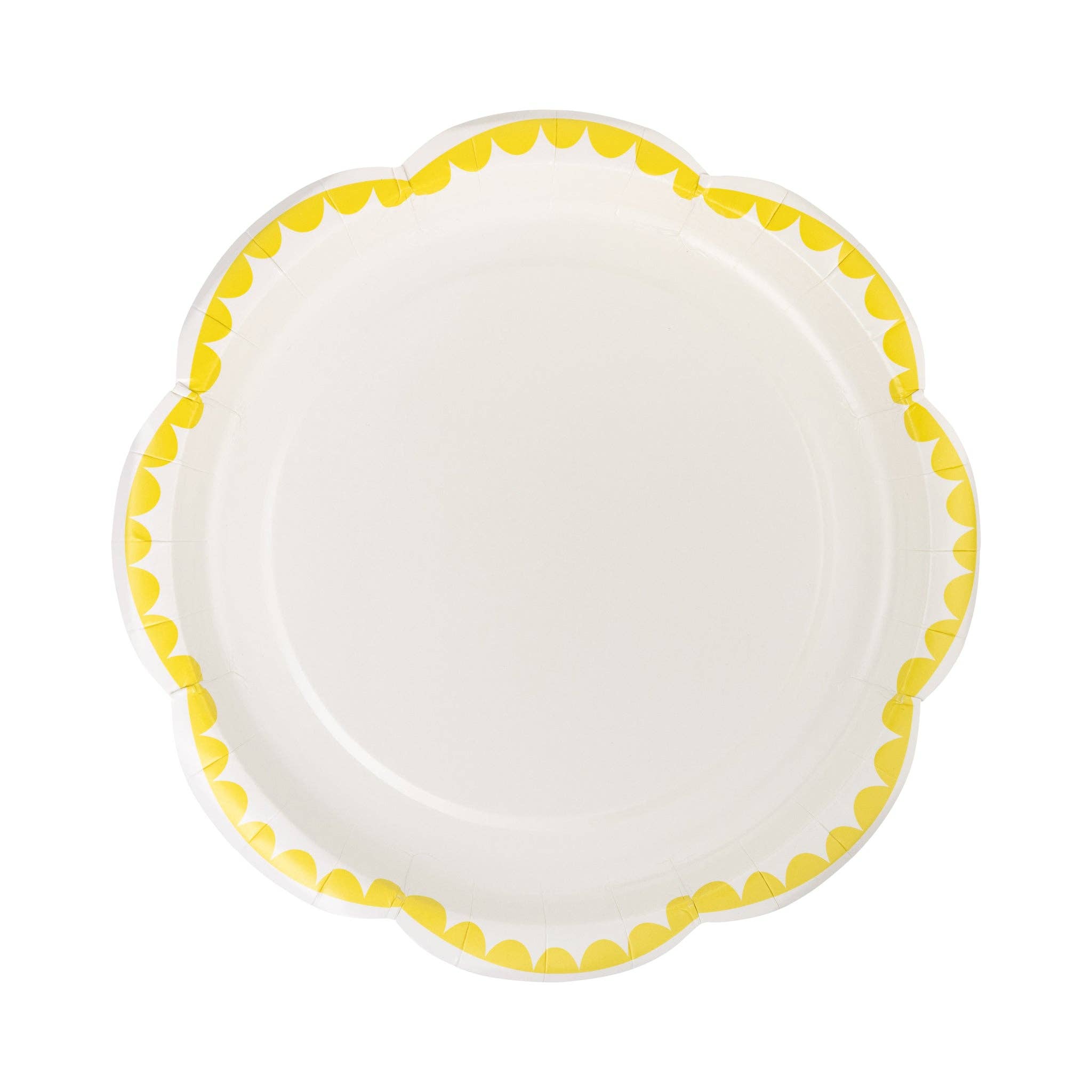 Yellow Decorative Edge Dessert Plates 8" - bubblegum market