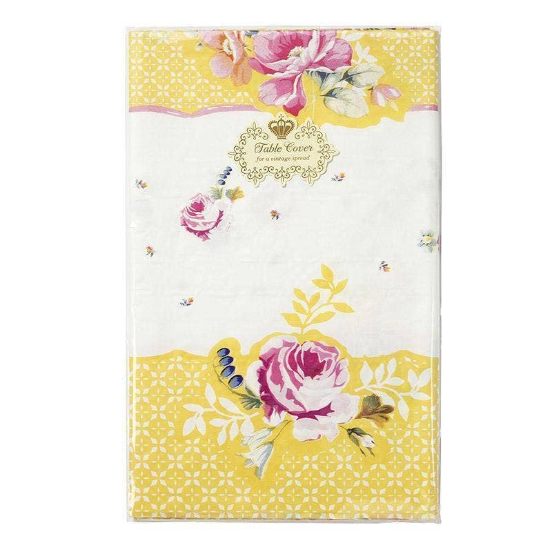 Yellow Floral Table Cover - bubblegum market