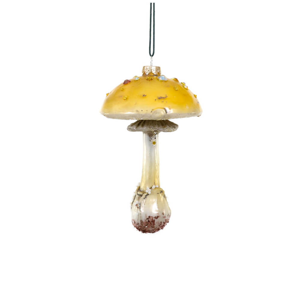 Yellow Frostfield Mushroom Ornament 5.5" - bubblegum market