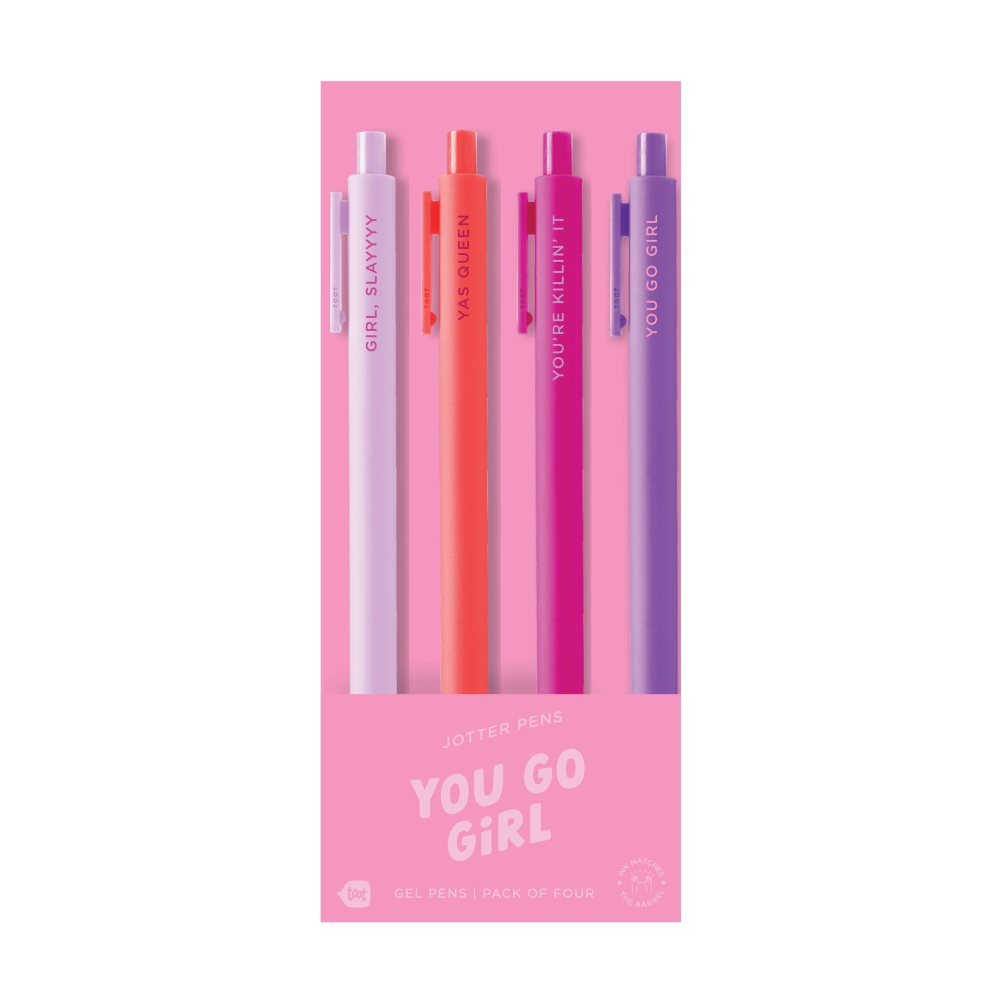 YOU GO GIRL Jotter Pen Set - bubblegum market