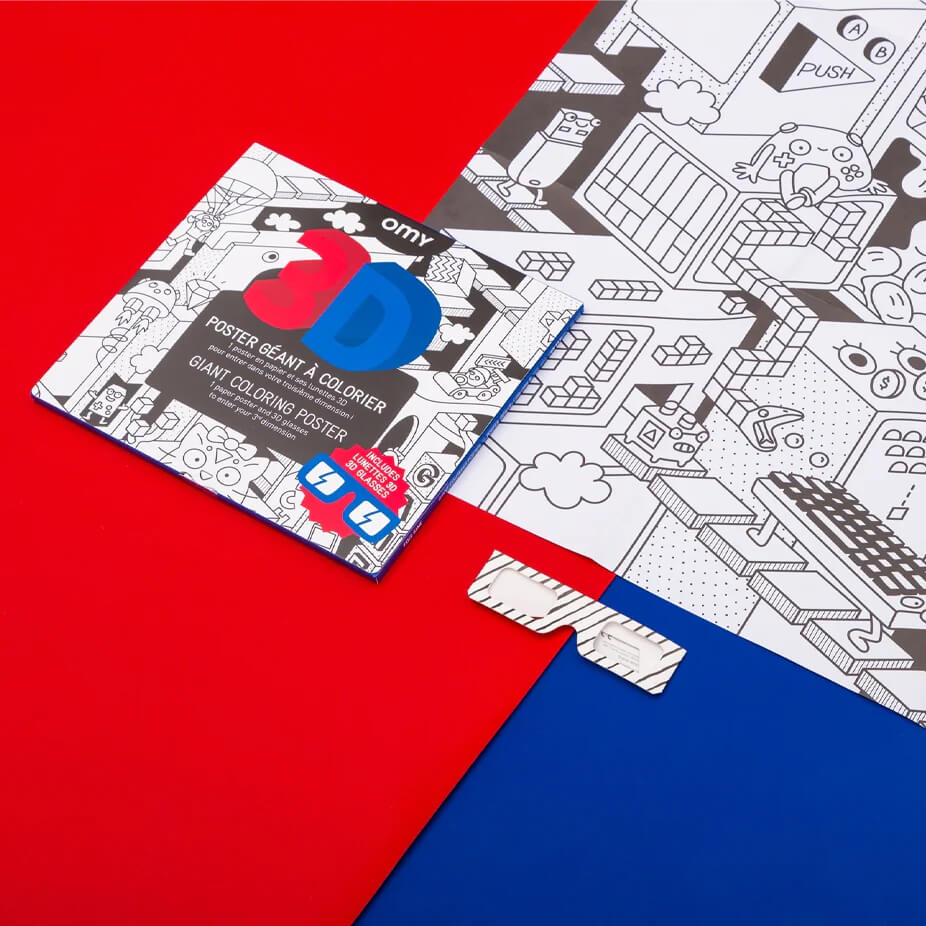 3D Giant Arcade Coloring Poster - bubblegum market