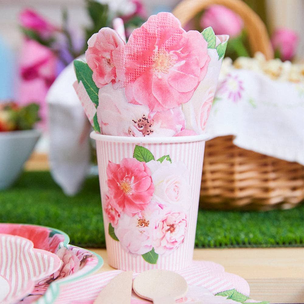 A Very English Rose Paper Party Cups - bubblegum market