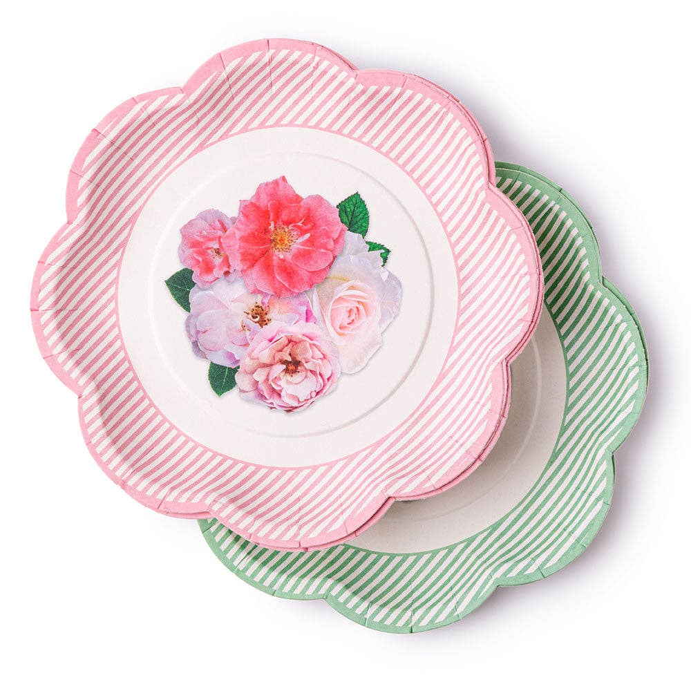 A Very English Rose Small Paper Party Plates 7.75" - bubblegum market