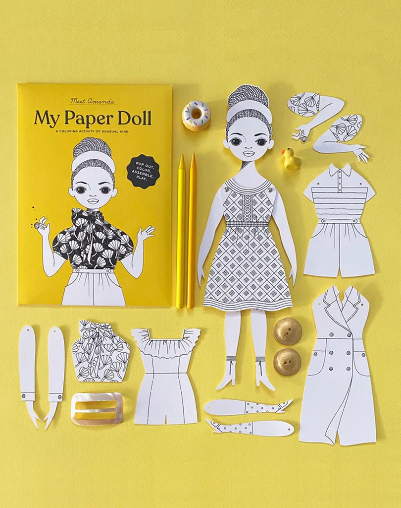 Amanda Paper Doll Coloring Kit - bubblegum market