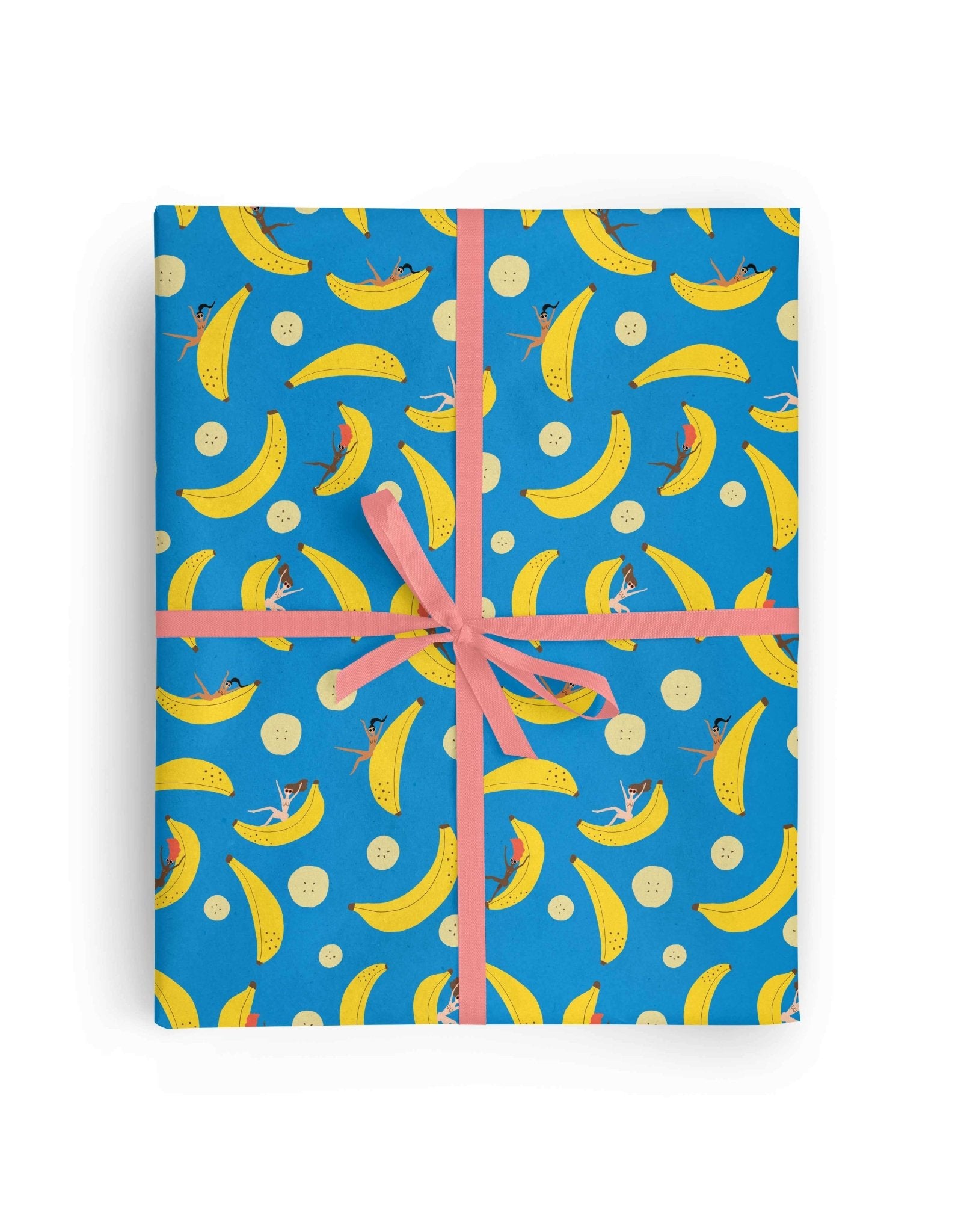 BANANA PARTY Rolled Gift Wrap - bubblegum market
