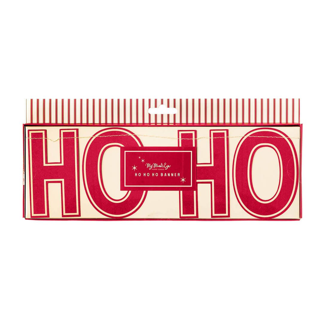 Believe Collection "Ho Ho Ho" Holiday Banner - bubblegum market